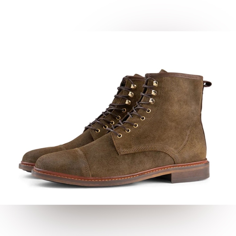 Shoe The Bear Curtis Boot Waxed In Olive Men’s Size 9 New